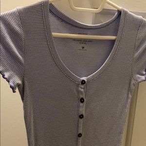 hollister blue striped tee